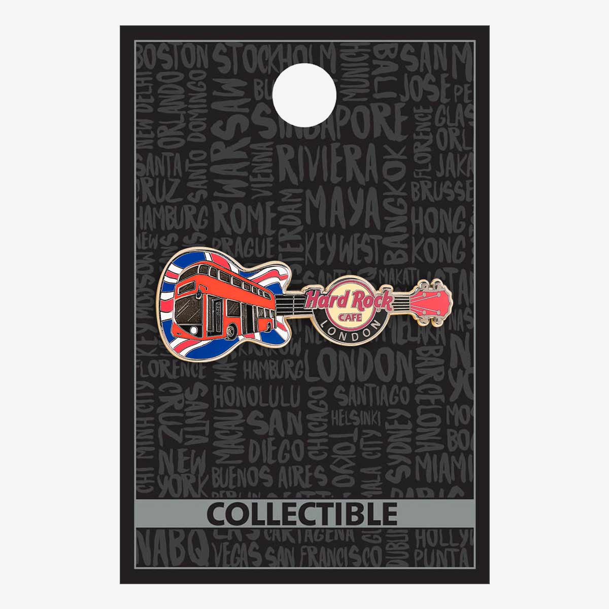 London Guitar Red Bus Pin image number 2
