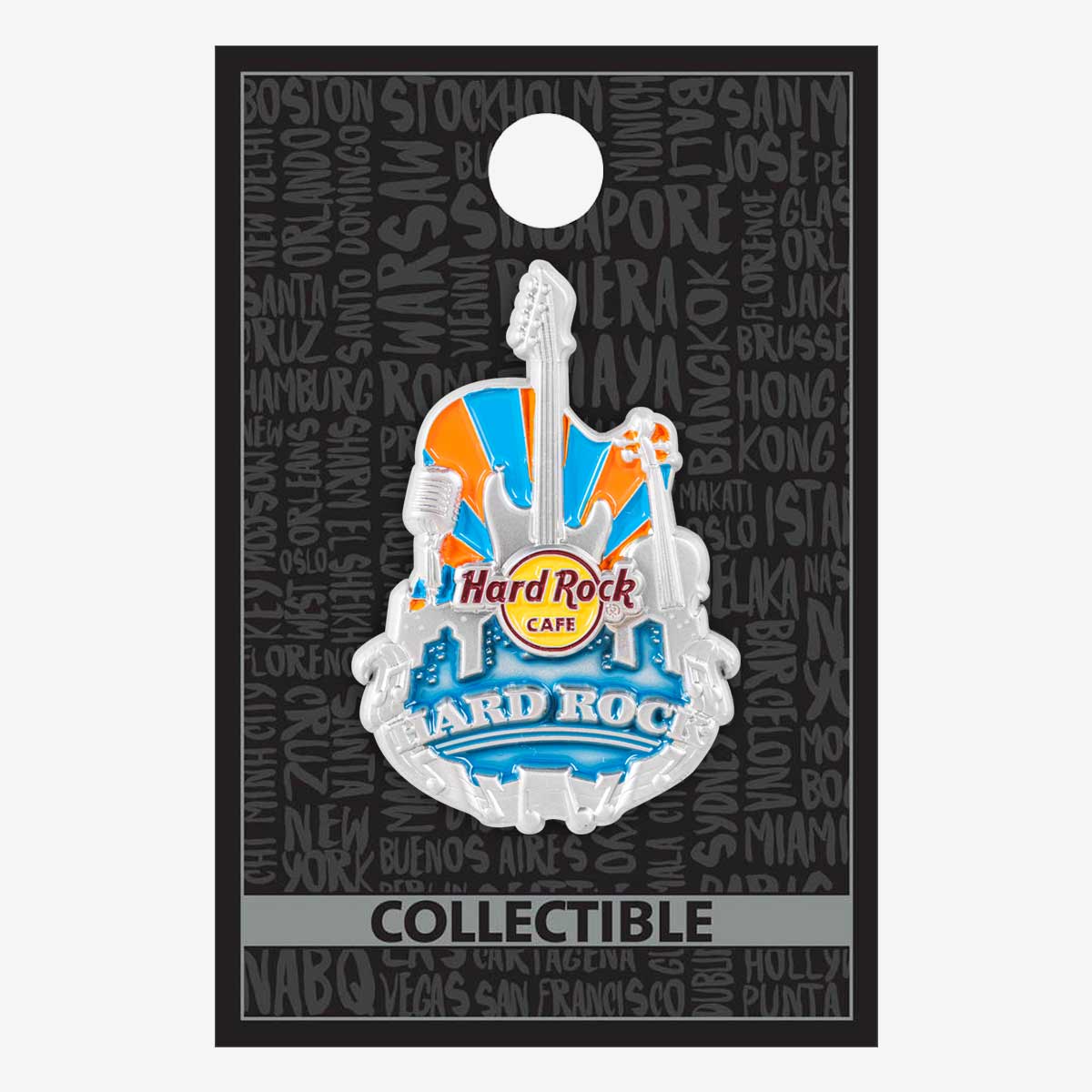 Collectible 3D Core City Guitar Pin image number 2