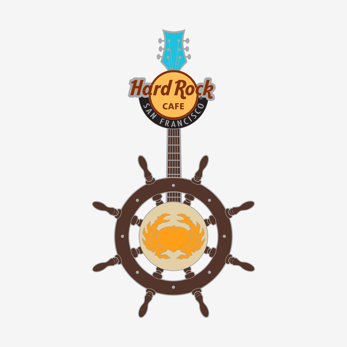 San Francisco Spinner Ship Wheel Pin image number 1