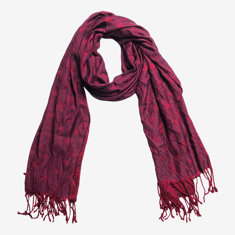 Repeat Symbols Pashmina Scarf in Fine Wine image number 1