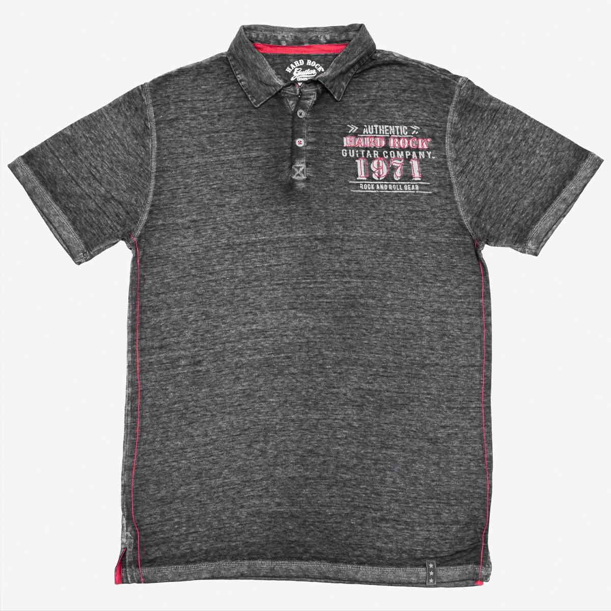 Guitar Company Polo in Grey with Red Stitching image number 1