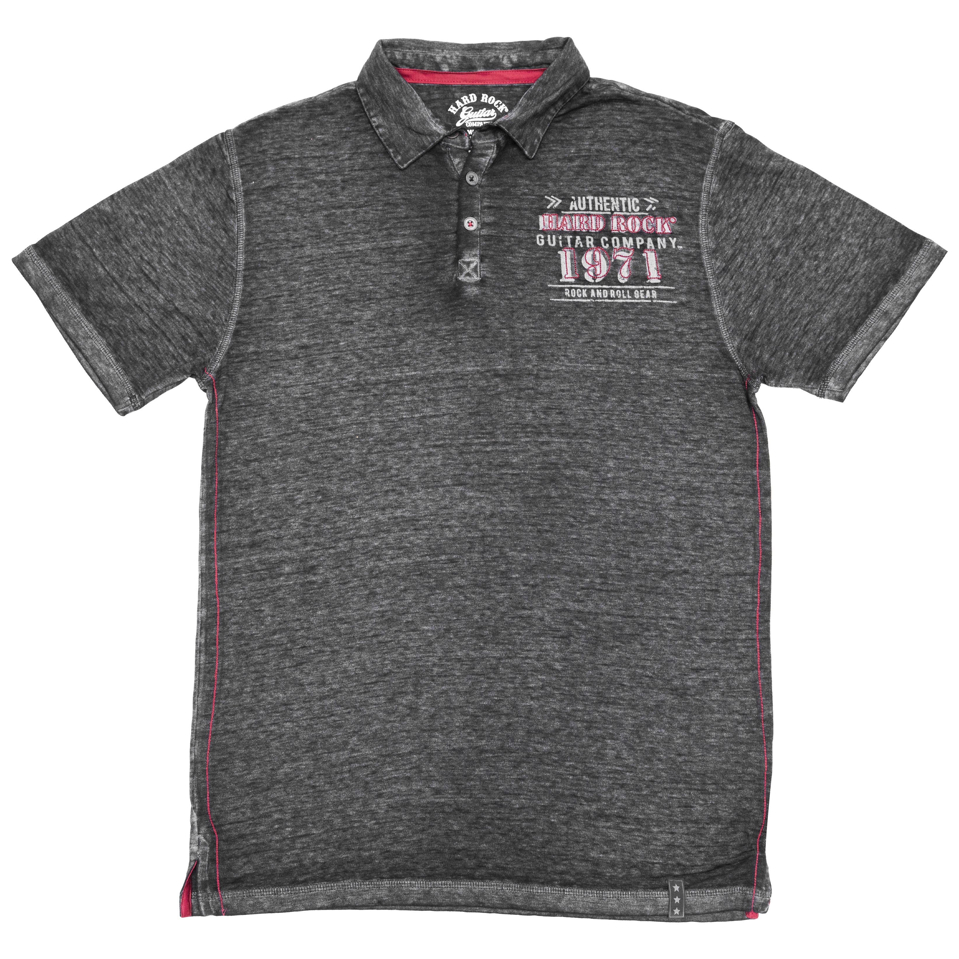 Guitar Company Polo in Grey with Red Stitching image number 6