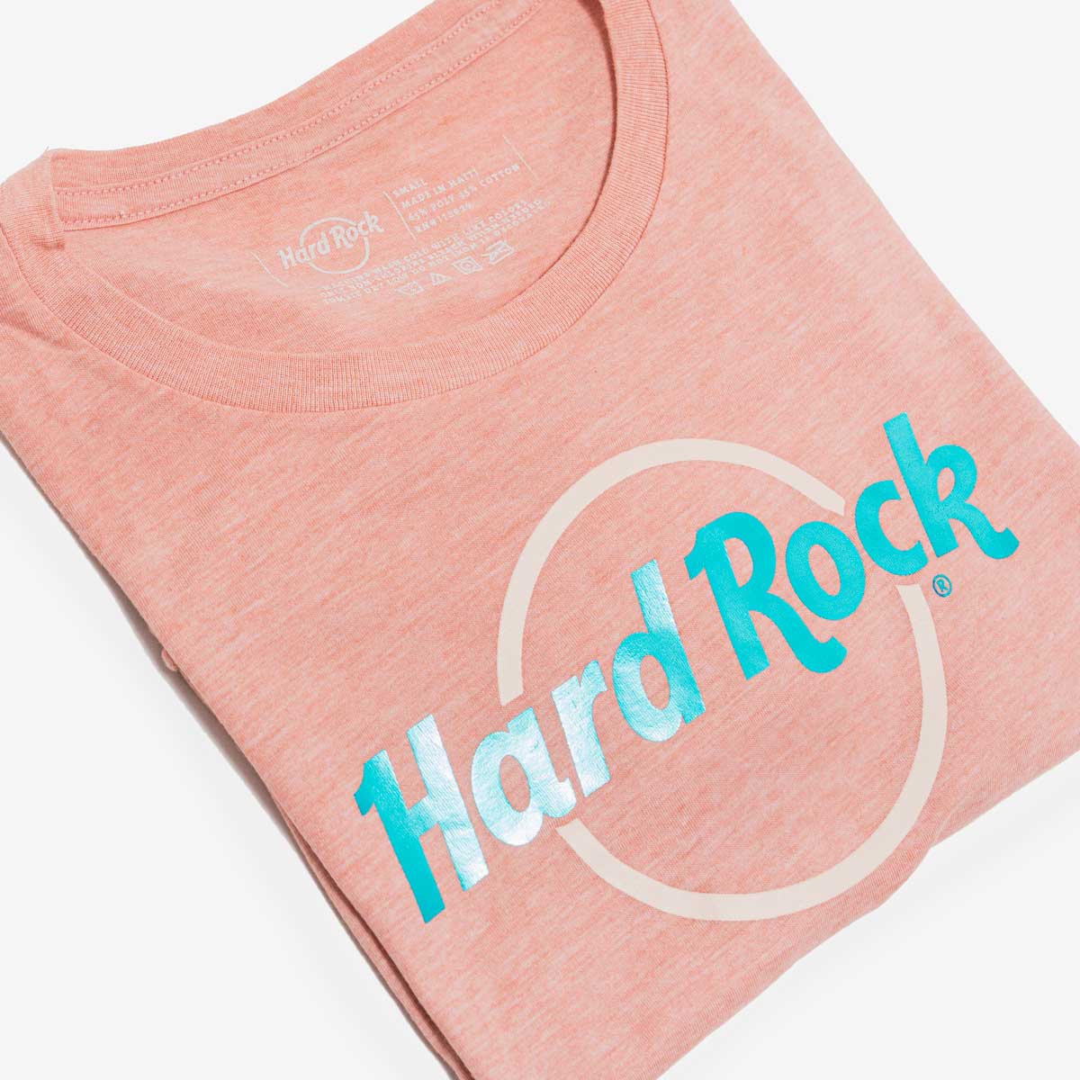 Ladies Fit Foil Logo Crop Tee in Pink image number 3