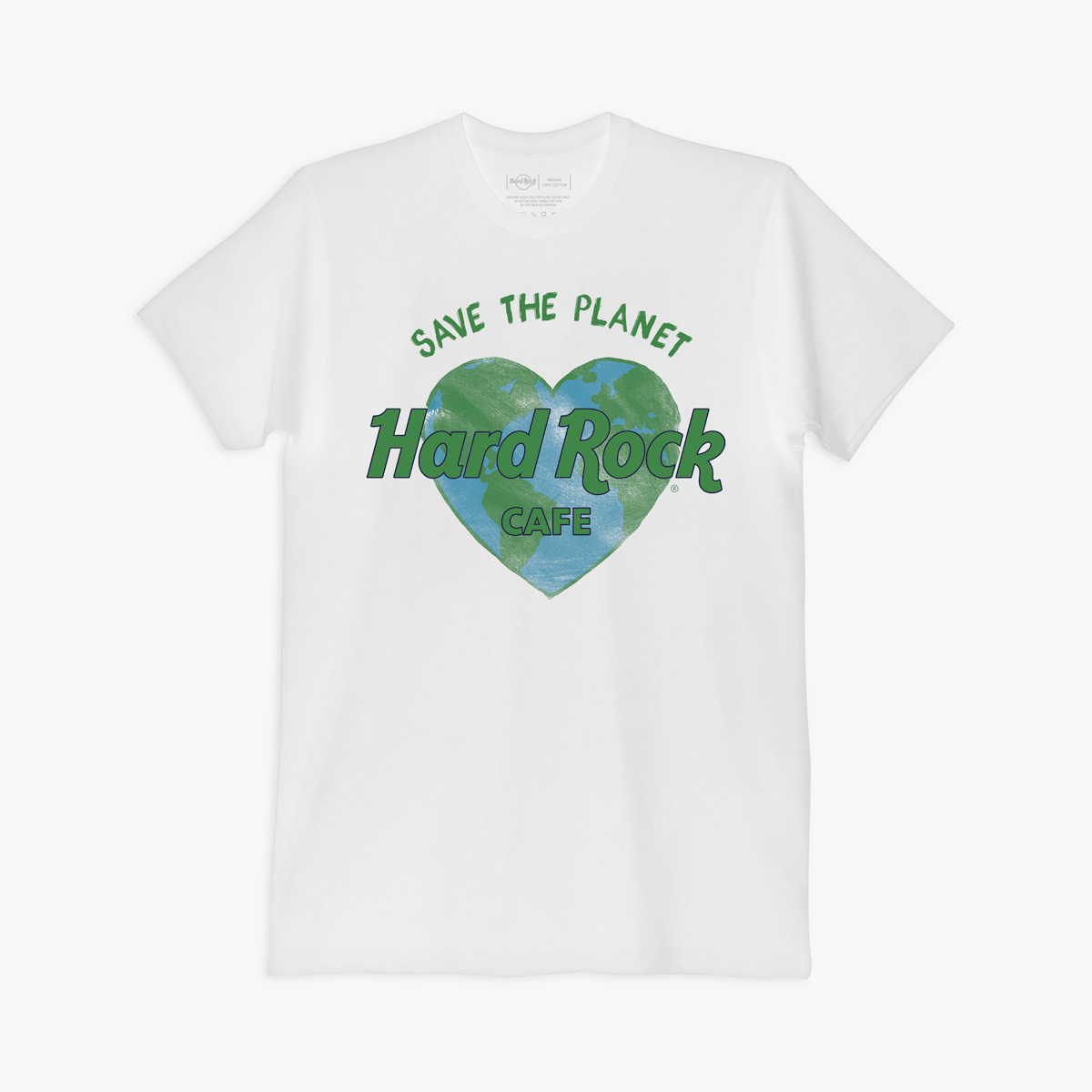 Adult Fit Save the Planet Heart Tee in White image number 1