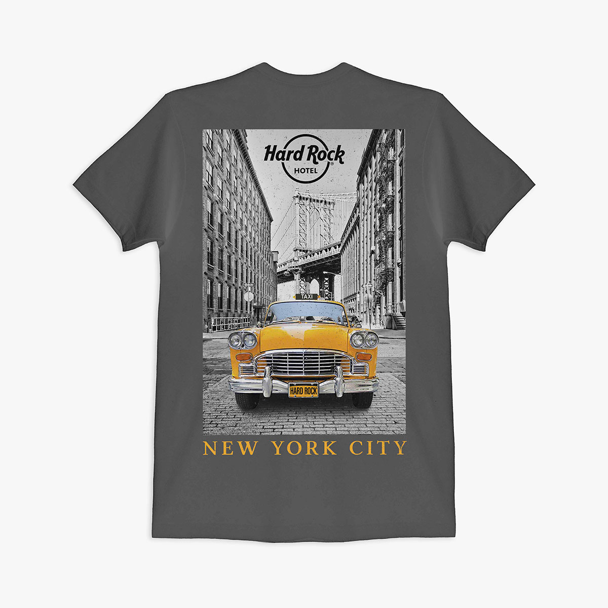 Adult Fit New York Taxi Tee in Heavy Metal image number 1