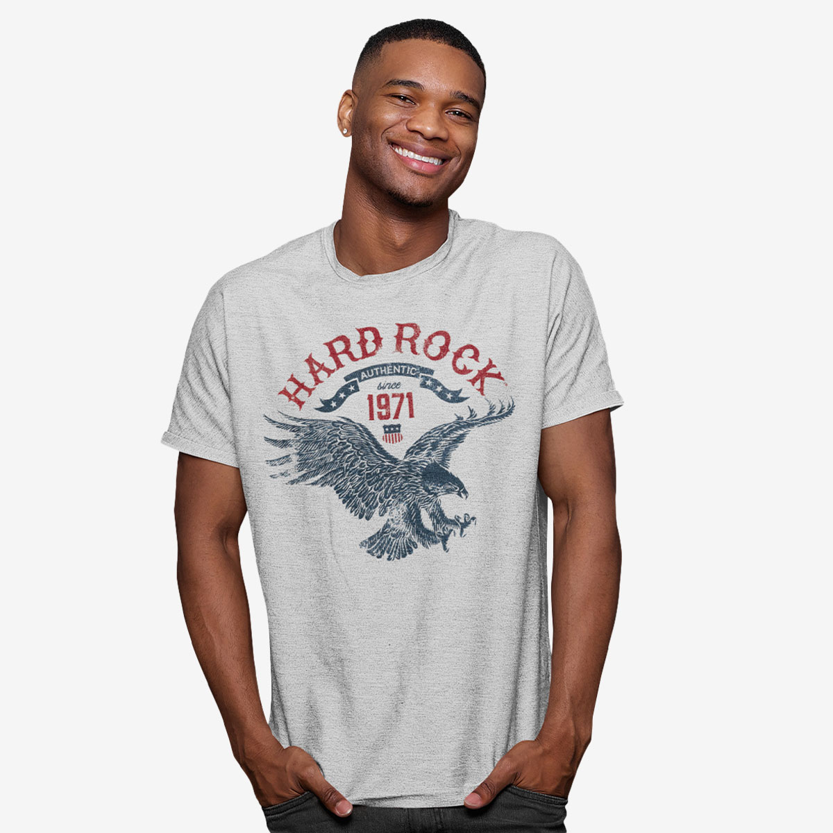 Americana Flying Eagle Tee in Gray image number 1