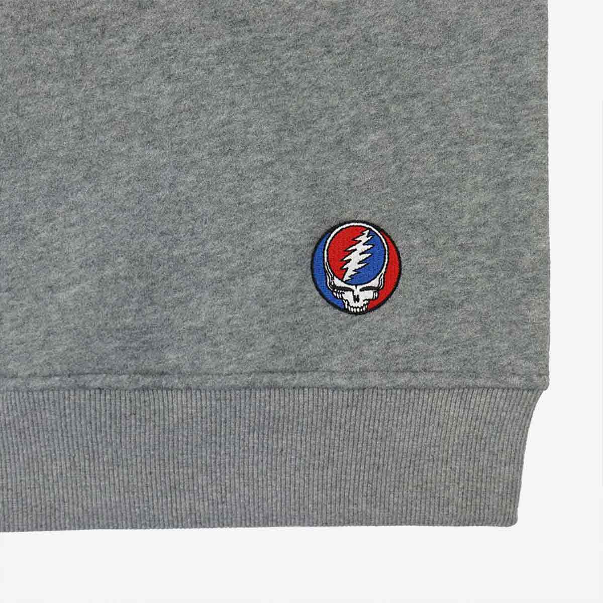 Grateful Dead Lightning Bolt Skull Hoodie in Grey image number 7