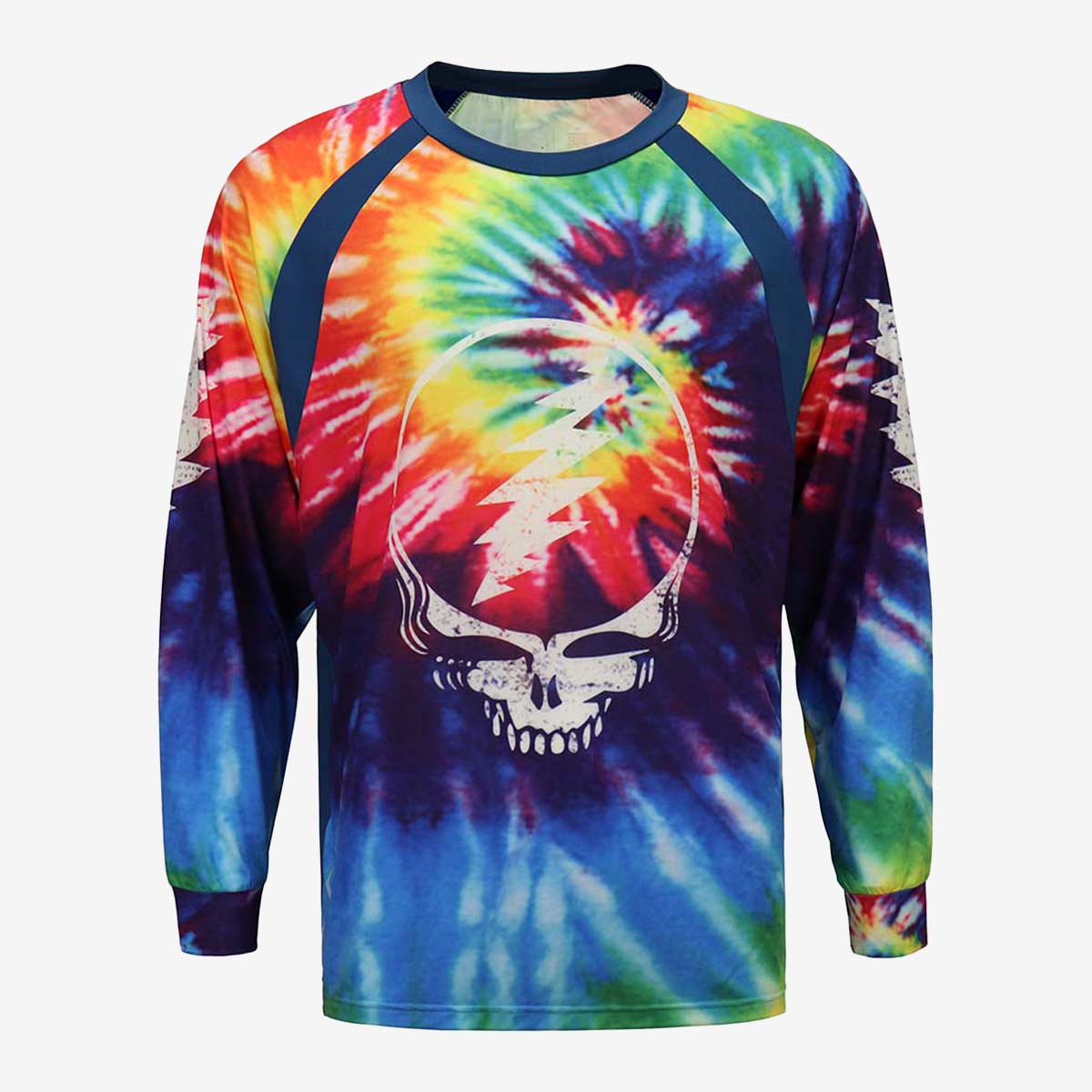 Grateful Dead Stealie UPF50 Long Sleeve Swim Shirt in Tie Dye image number 1
