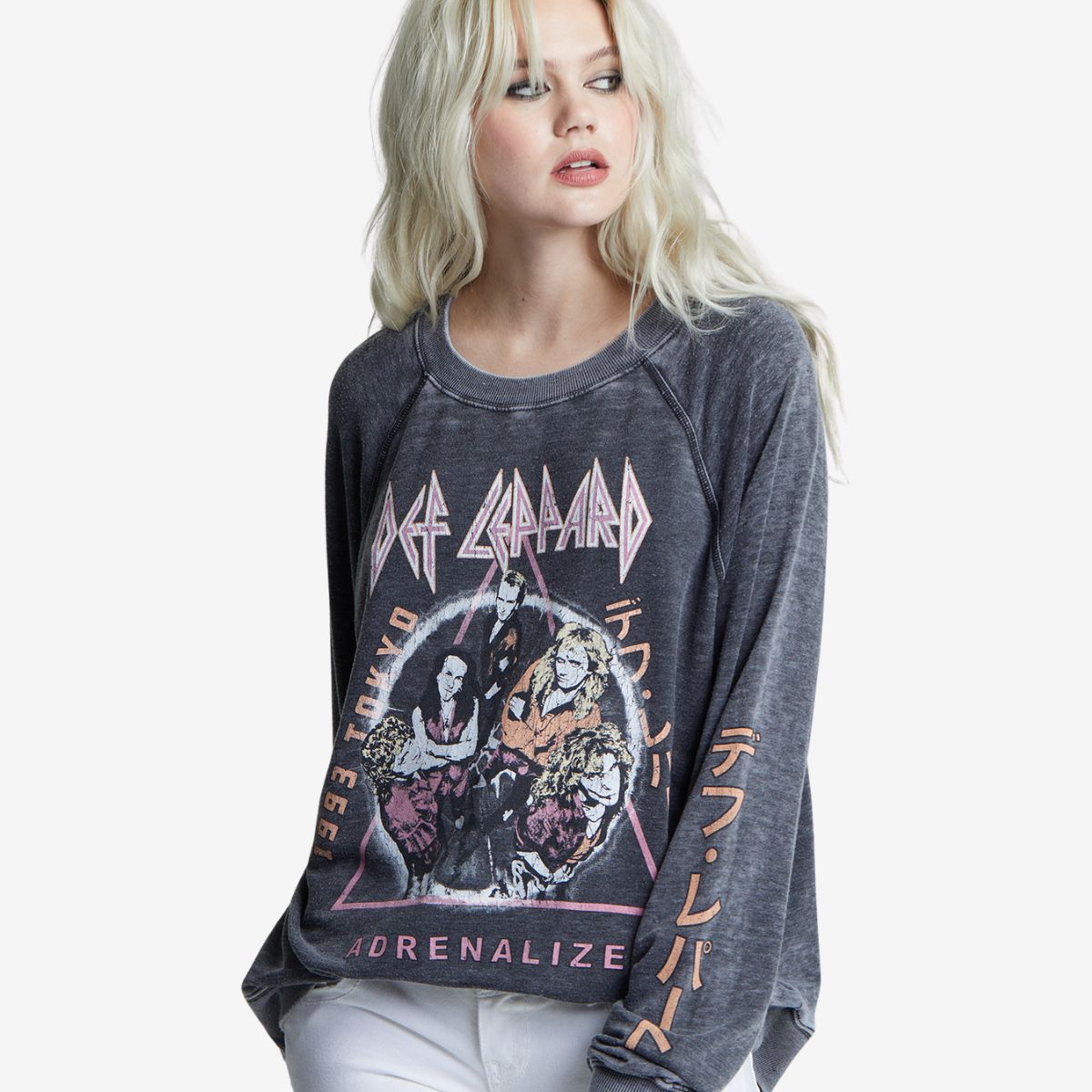 Def Leppard Oversized Sweatshirt with Tokyo Design by Recycled Karma image number 2
