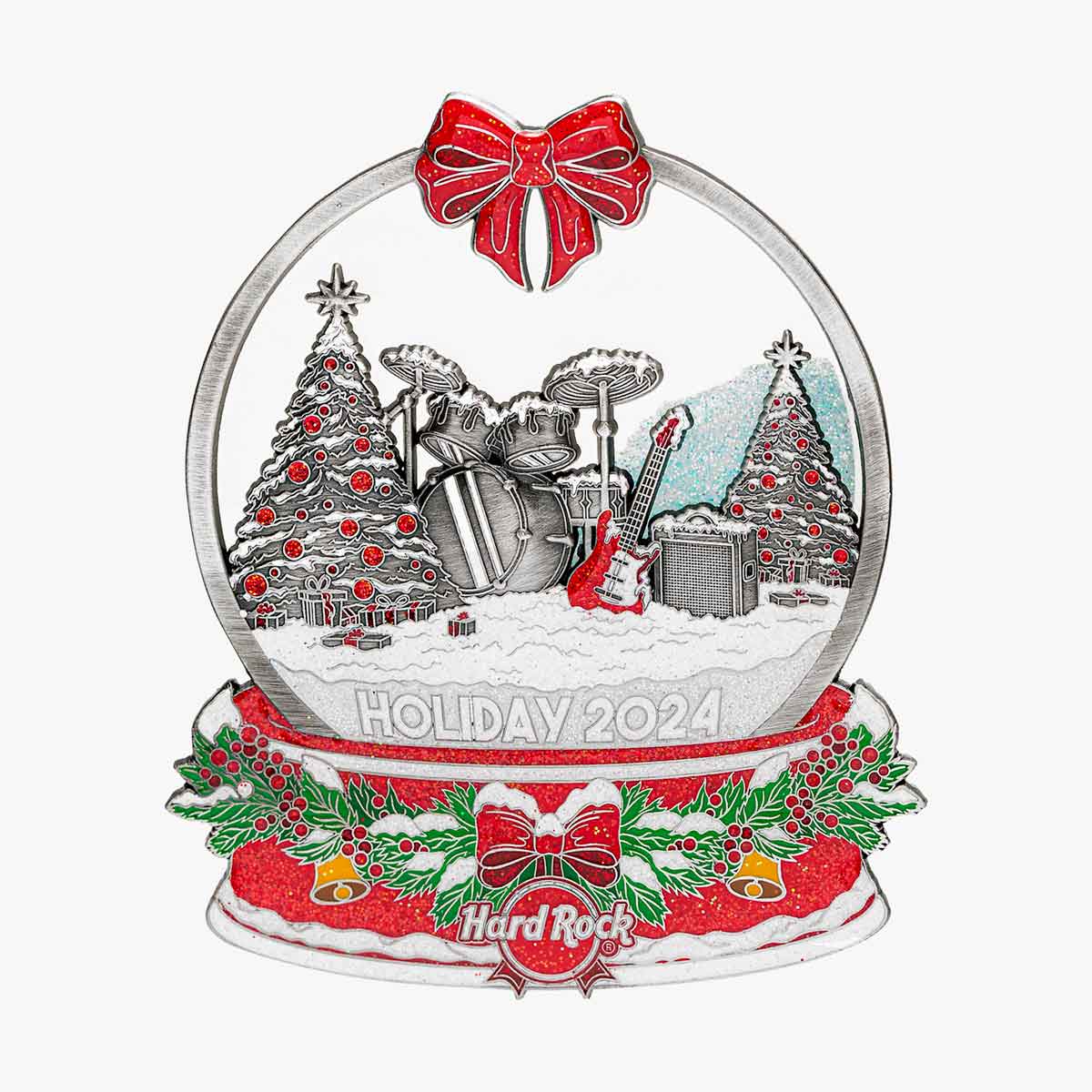 Online Exclusive 3D Jumbo Holiday Snow Globe Y24 Pin image number 3