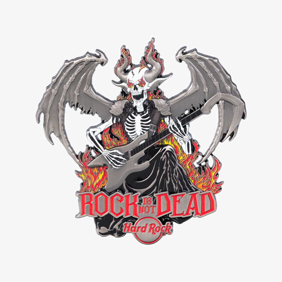 Online Exclusive Jumbo Rock Is Not Dead Pin image number 2