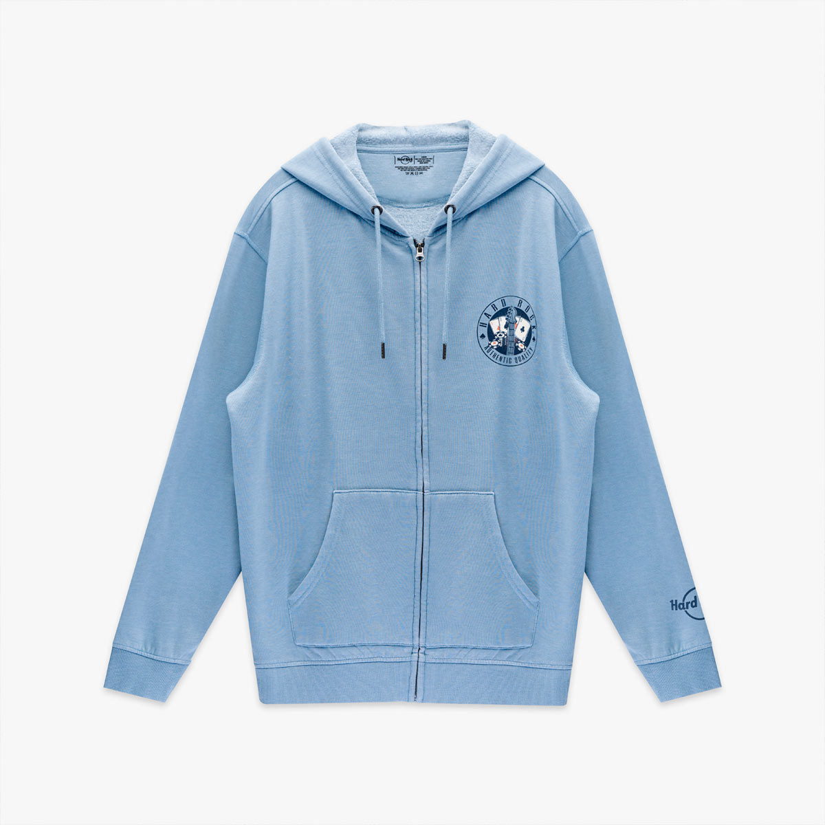 Casino Vintage Blue Zip Hoodie image number 3