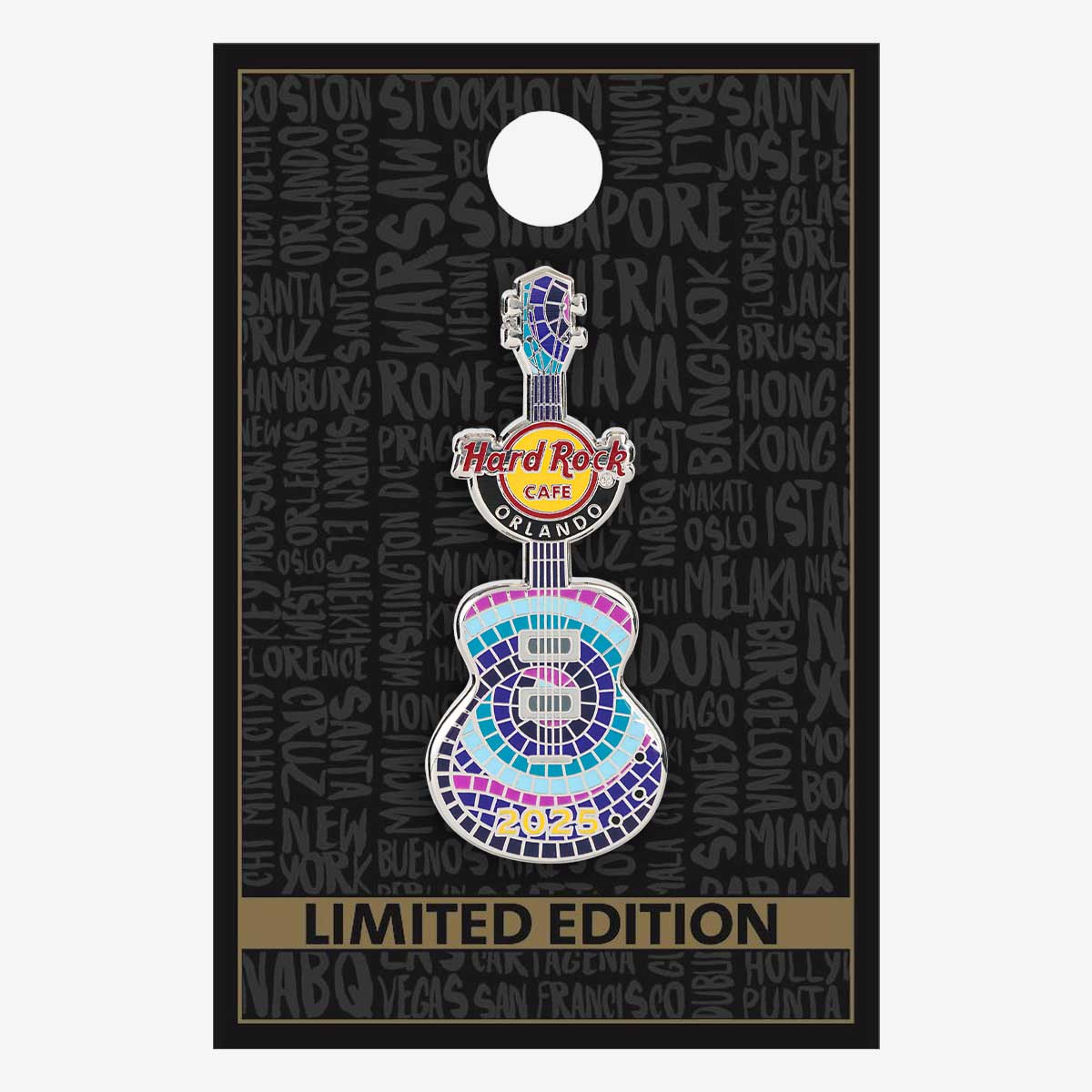 Limited Edition Orlando Mosaic Guitar Pin image number 2