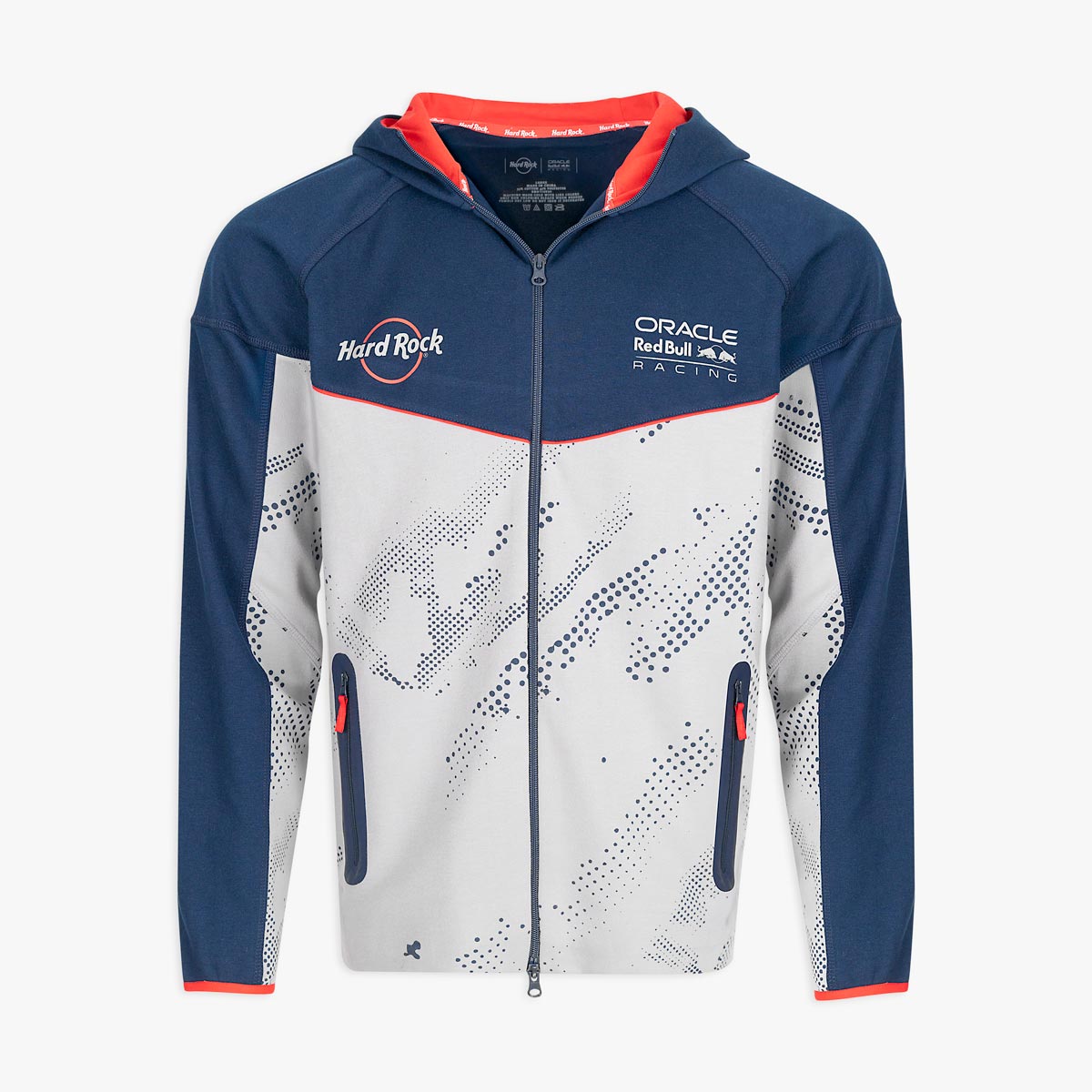 Oracle Red Bull Racing Sport Tech Zip Hoodie in Navy Grey image number 1