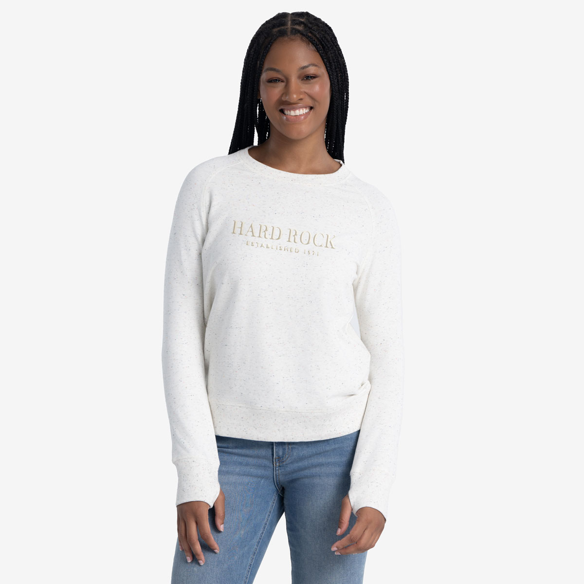 Cross Guitars Confetti Longsleeve Tee in Chalk White image number 1