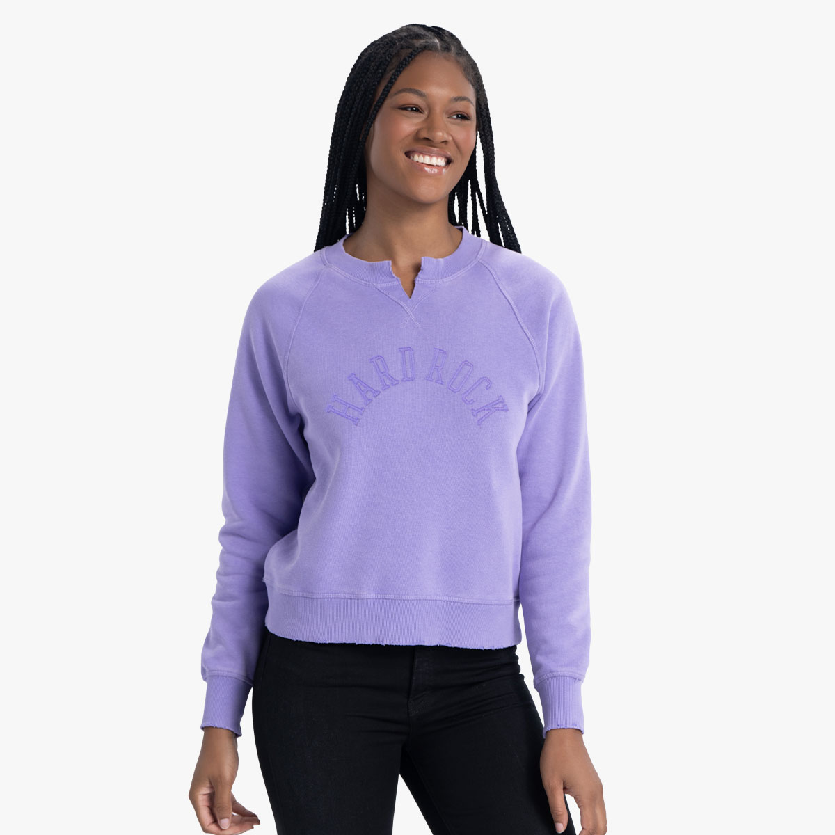 Cross Guitars Willow Washed Longsleeve Tee in Iris Purple image number 1