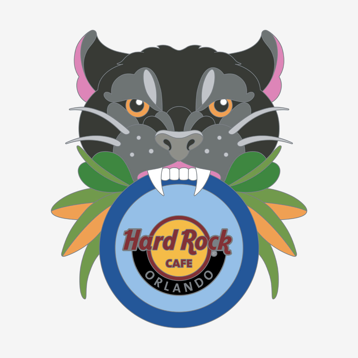 Limited Edition Orlando Neo Traditional Panther Pin image number 1