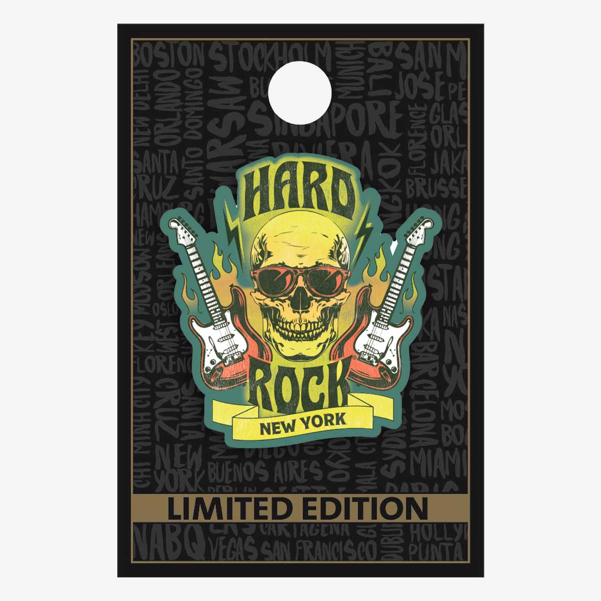 Limited Edition Sunglasses Skull Music Festival Pin image number 2