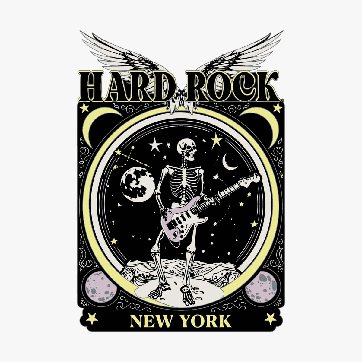 Limited Edition Glowing Celestial Skeleton Music Pin image number 1