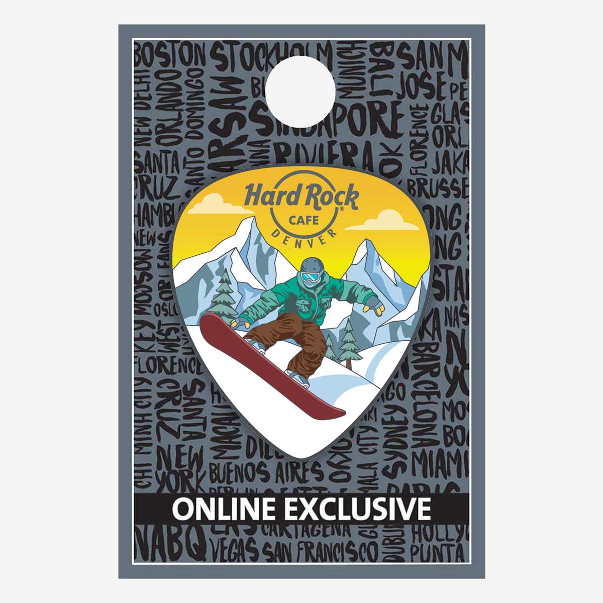Online Exclusive Denver Snowboarder Pin image number 2