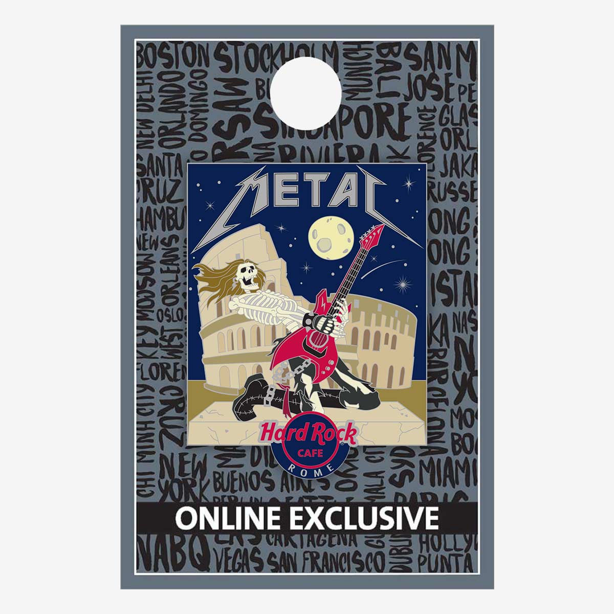 Online Exclusive Rome Shredding Metal Pin image number 2