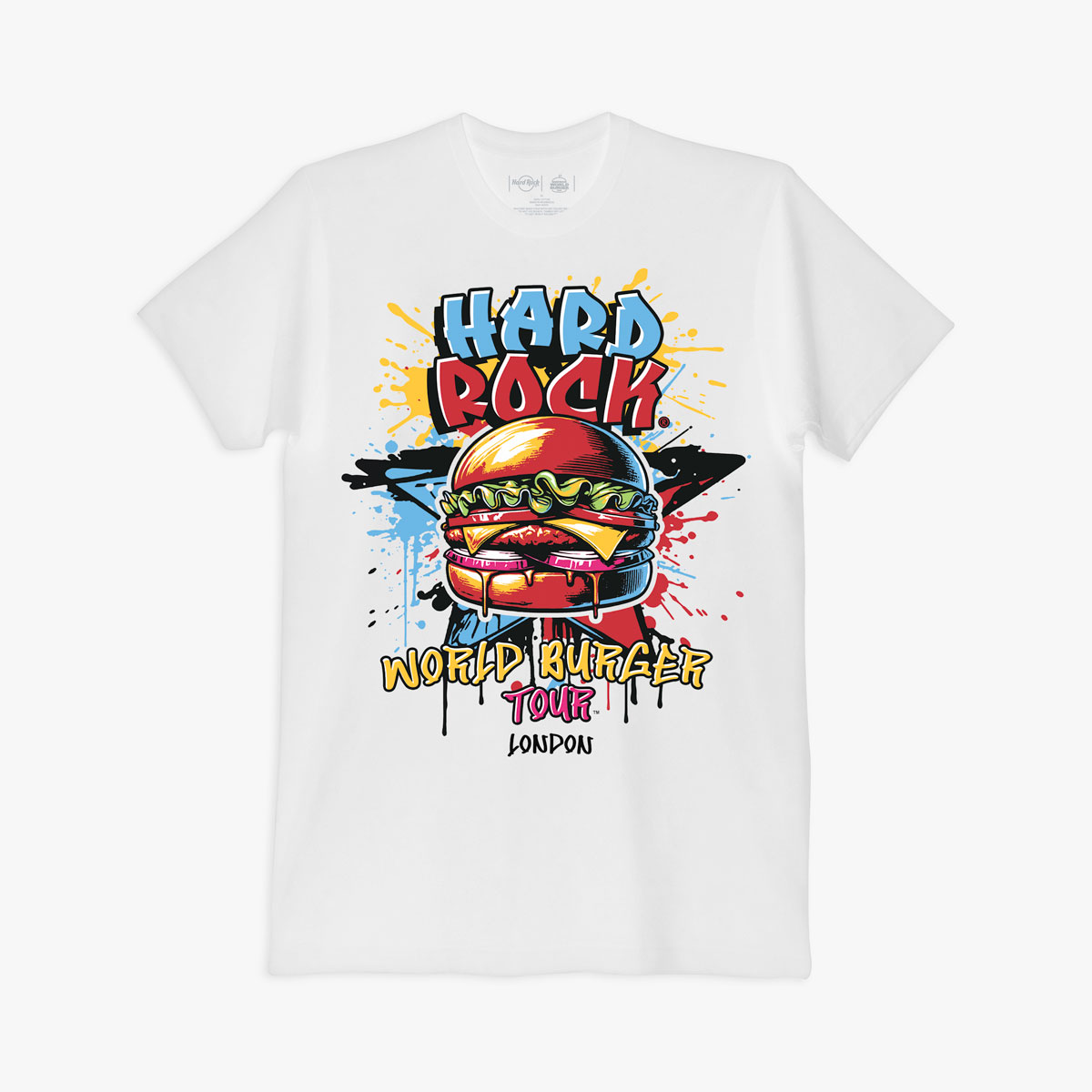 World Burger Tour Color Star Tee in White image number 1
