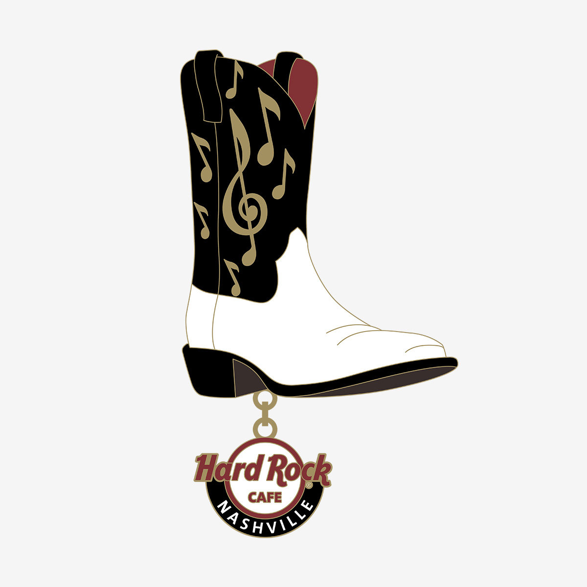 Limited Edition Chained Cowboy Boot Pin image number 1