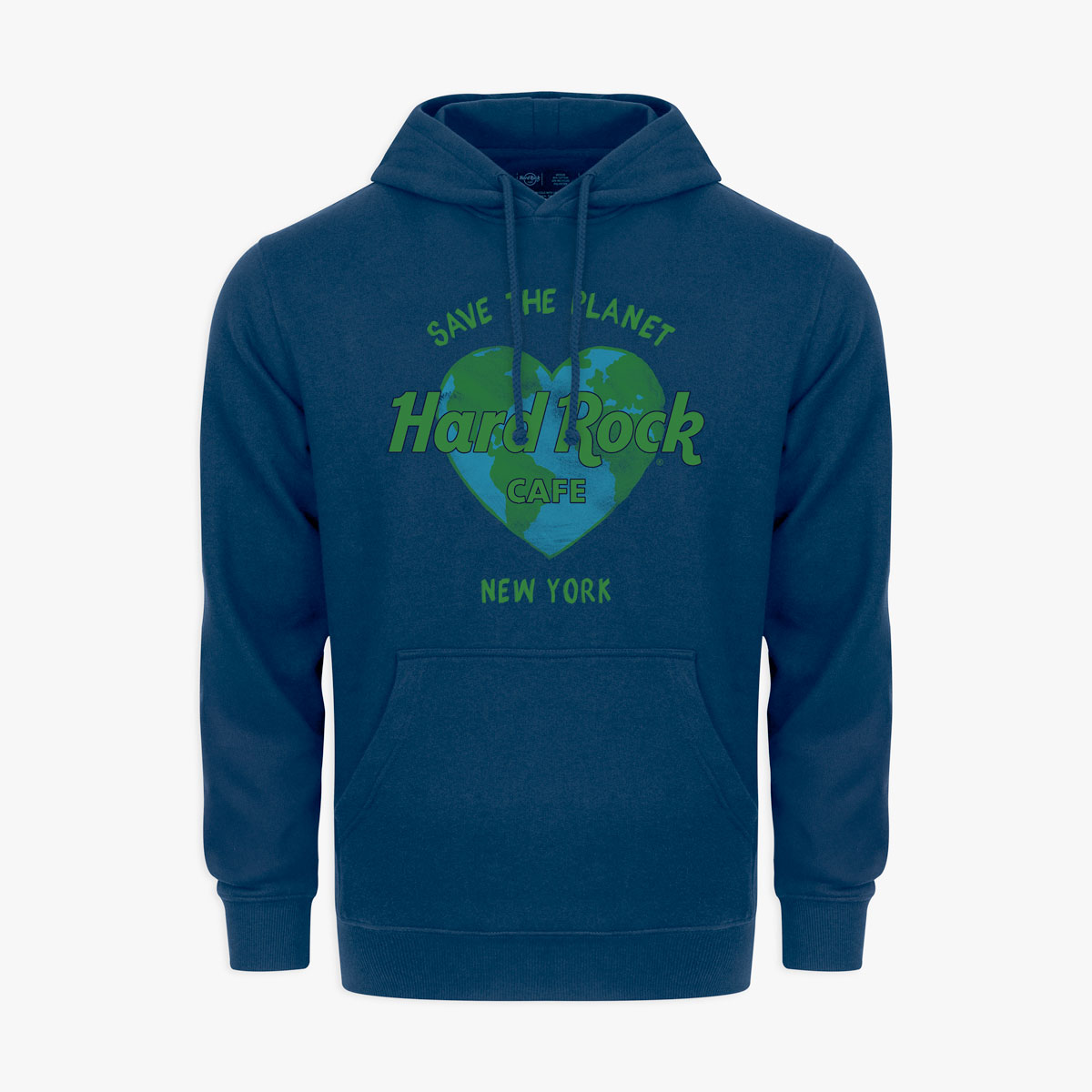 Adult Fit Save The Planet Pullover Hoodie in Navy image number 1