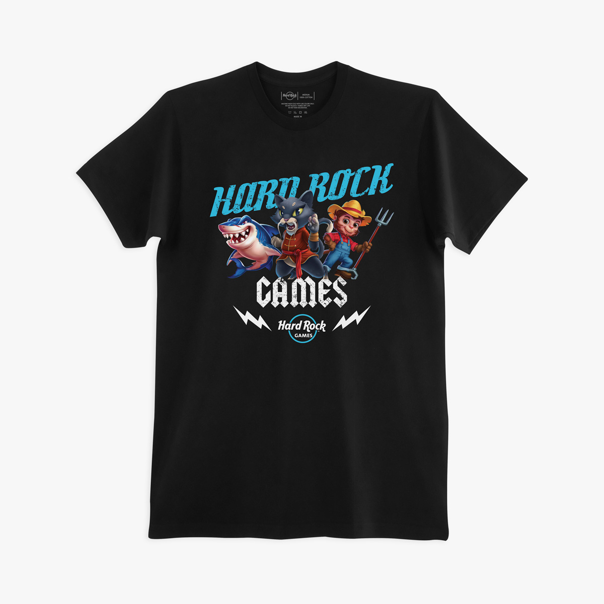 Hard Rock Games Jackpot Casino Tee in Black image number 1