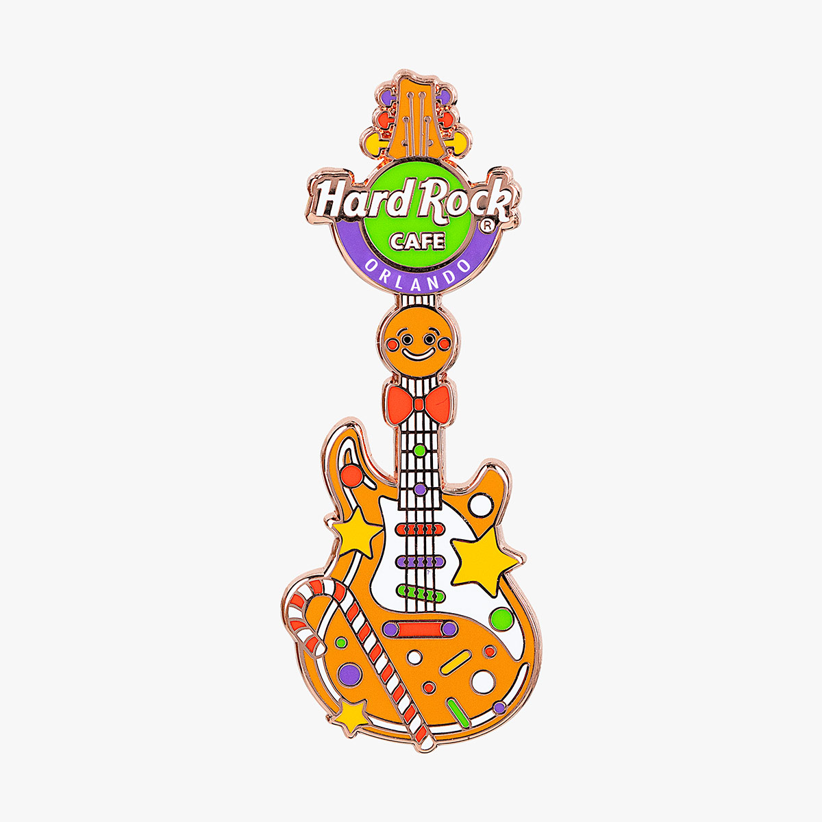 Limited Edition Gingerbread Guitar Pin image number 1