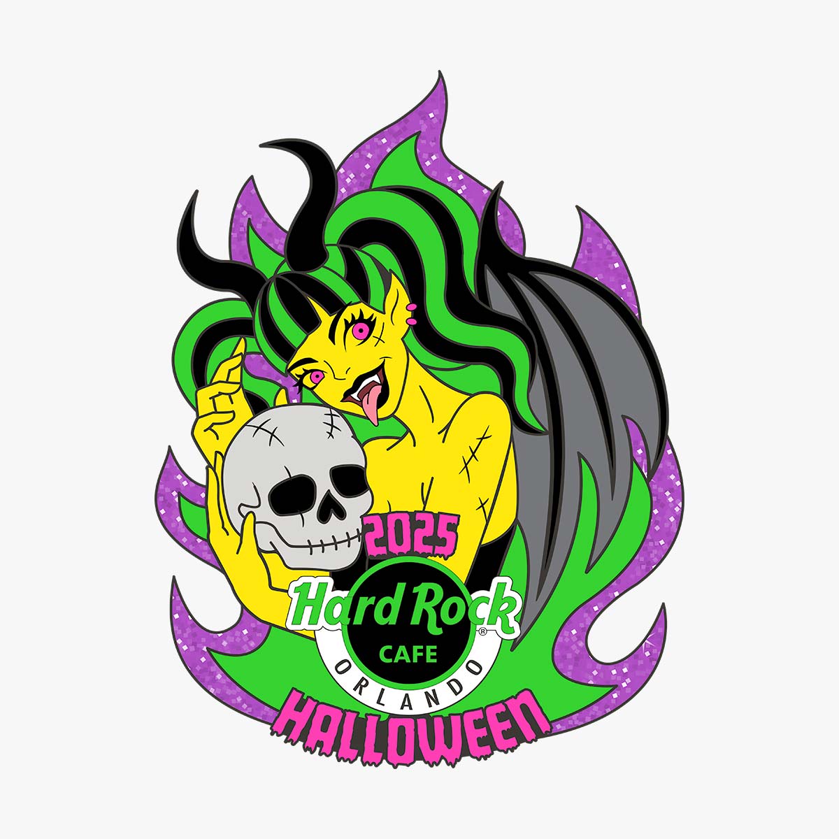 Limited Edition Purple Flame Anime Girl 2025 Pin image number 1