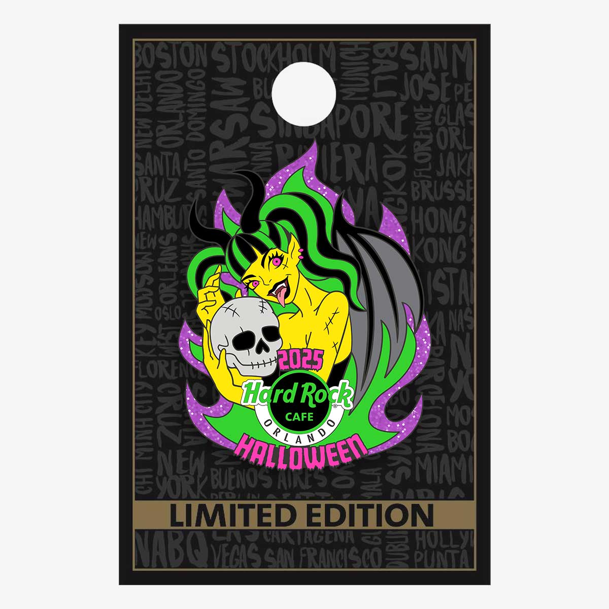 Limited Edition Purple Flame Anime Girl 2025 Pin image number 2