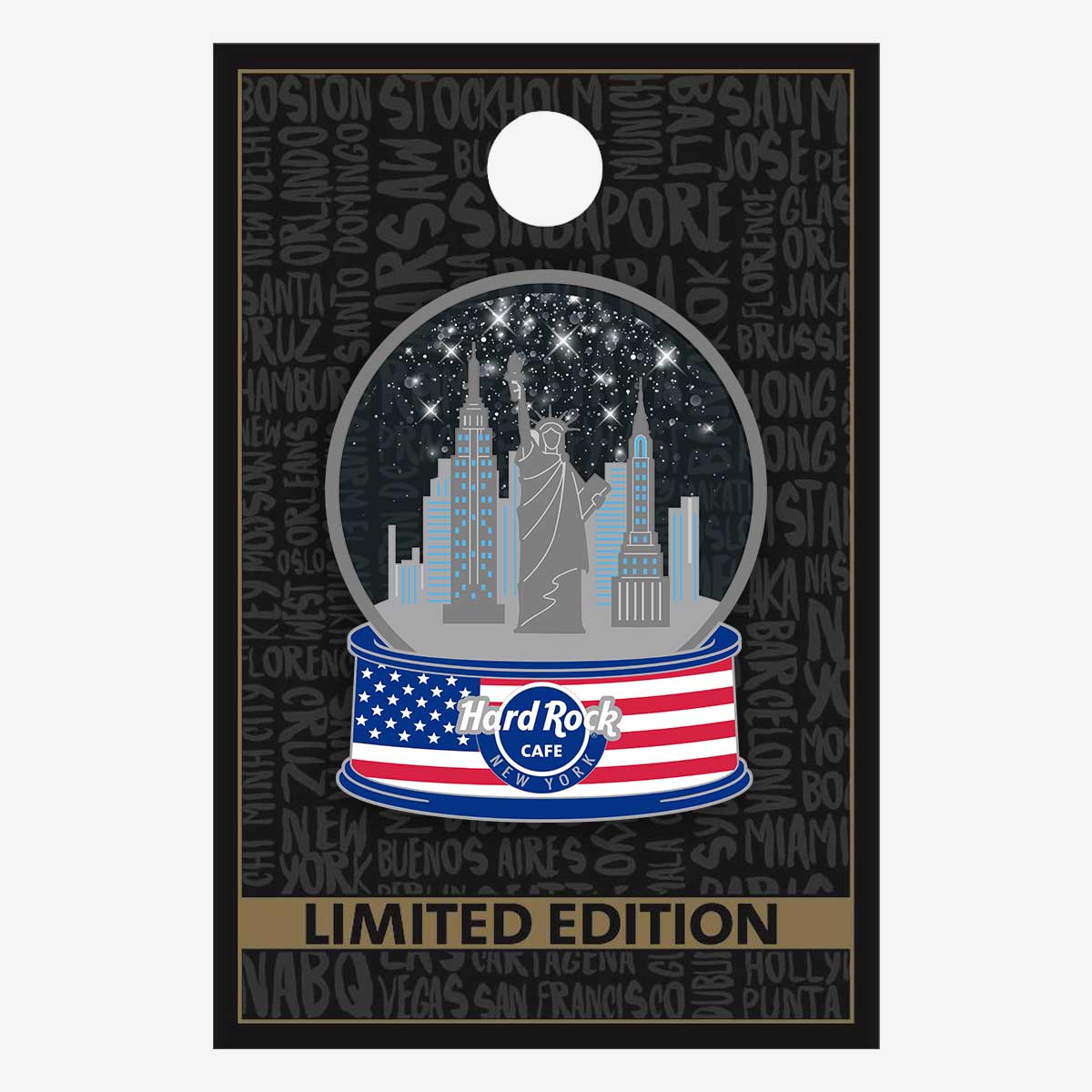 Limited Edition New York City Snow Globe Pin image number 2