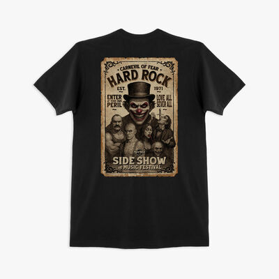 Halloween Side Show Poster Tee in Black