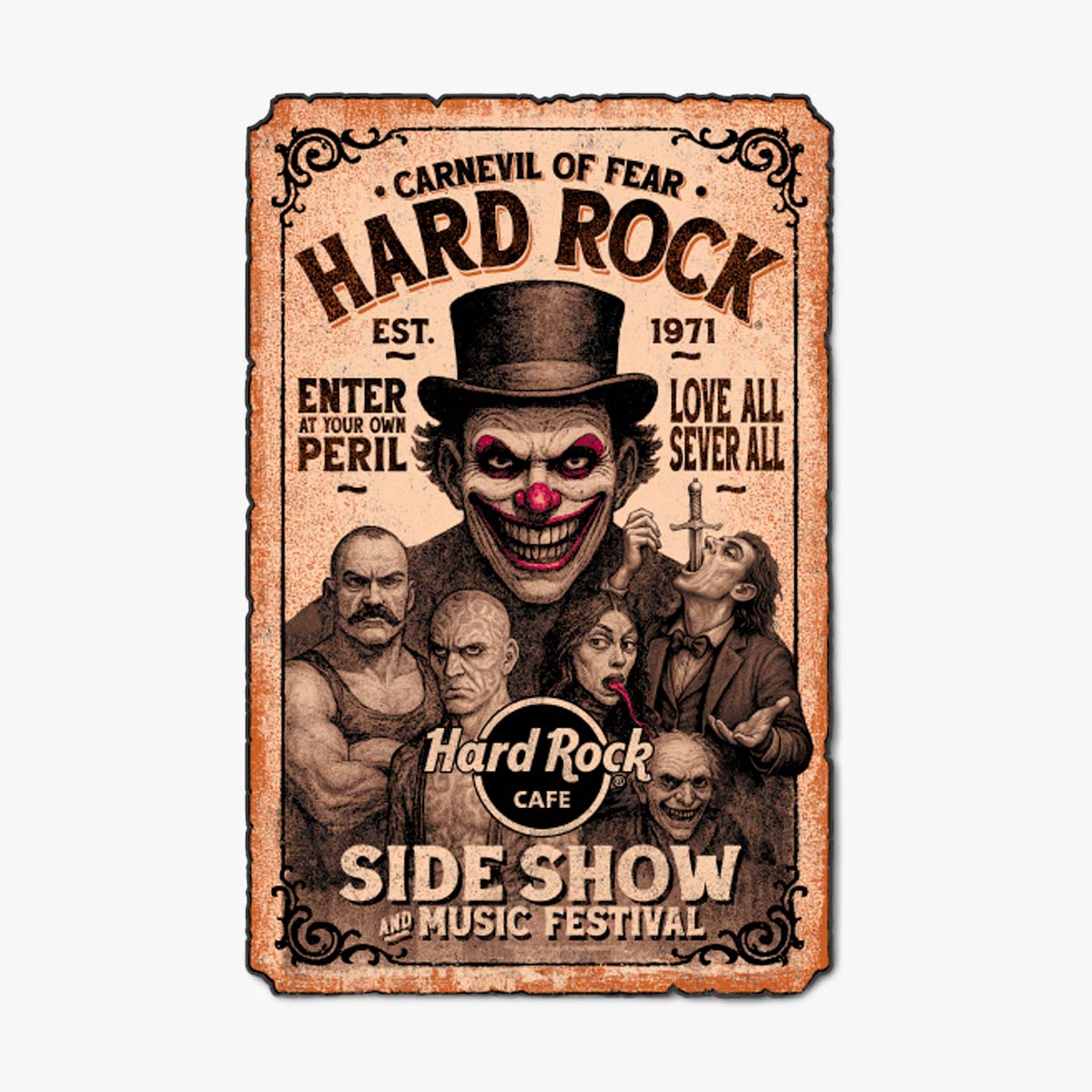 Limited Edition Halloween Side Show Poster Pin image number 1