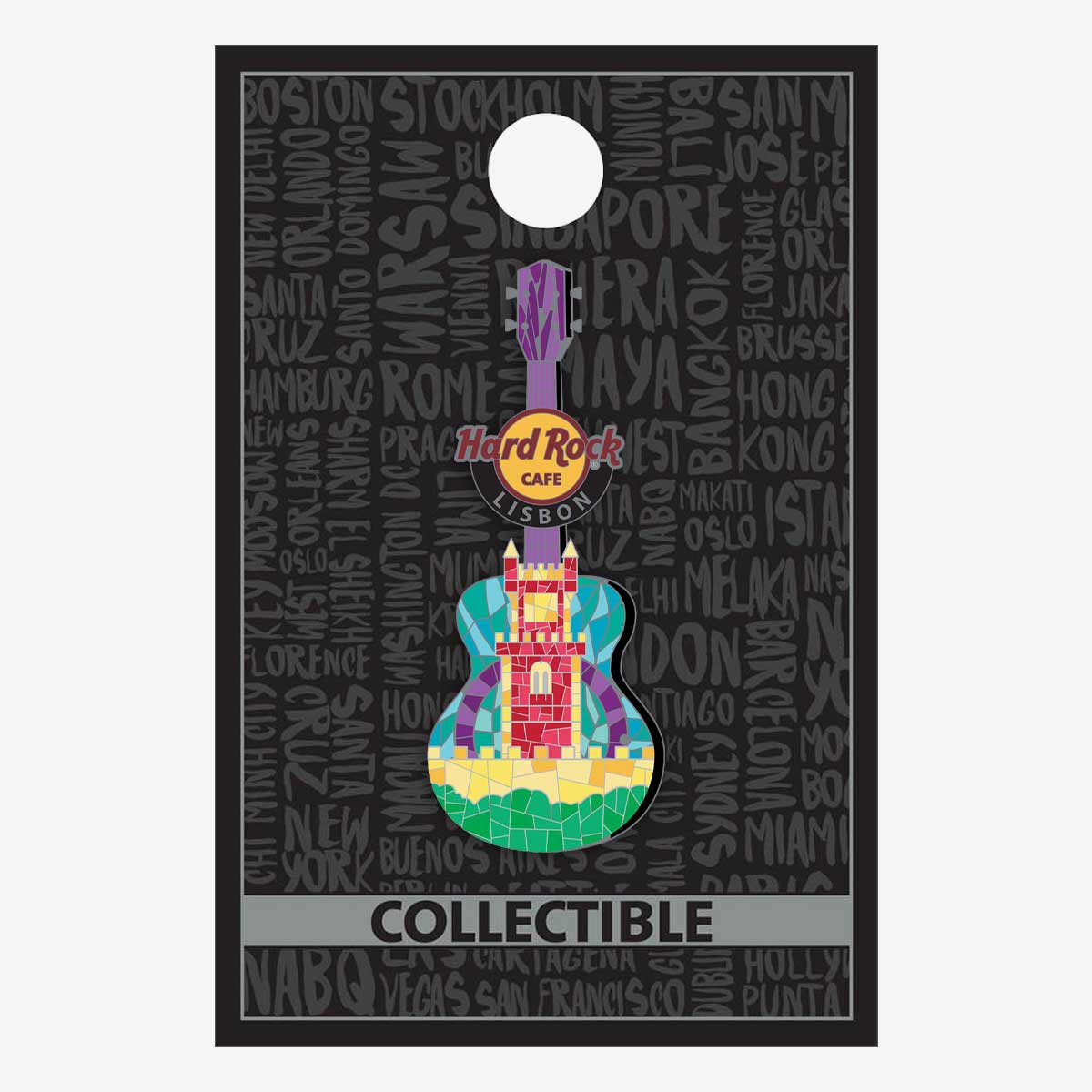 Lisbon Mosaic Castle Guitar Pin image number 2